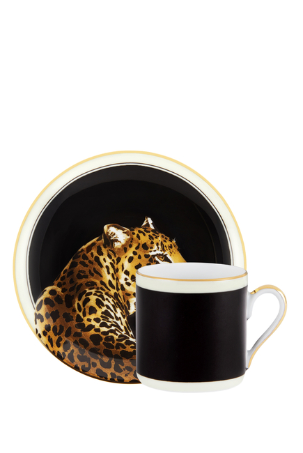 Leo Nero Coffee Cup & Saucer